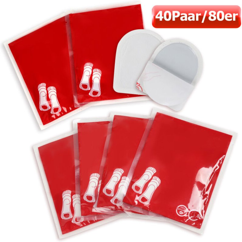 TolleTour 40 Paar Fußwärmer Thermopads Zehenwärmer Sohlenwärmer Einlagen Beheizbare Fuß