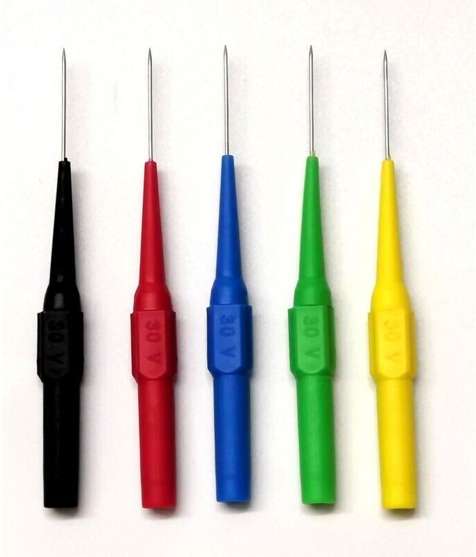 Thumbnail - 15 Stück Piercing-Testclips, Sonden, Multimeter-Testsonden, Testclip-Sonde mit Bananenstecker-Isolierung, 4 mm, Multimet...