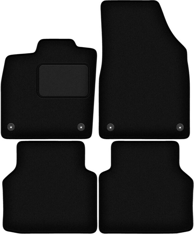 Schwarze Velours-Fußmatten für: Audi Q4 e-TRON (2021-2022)