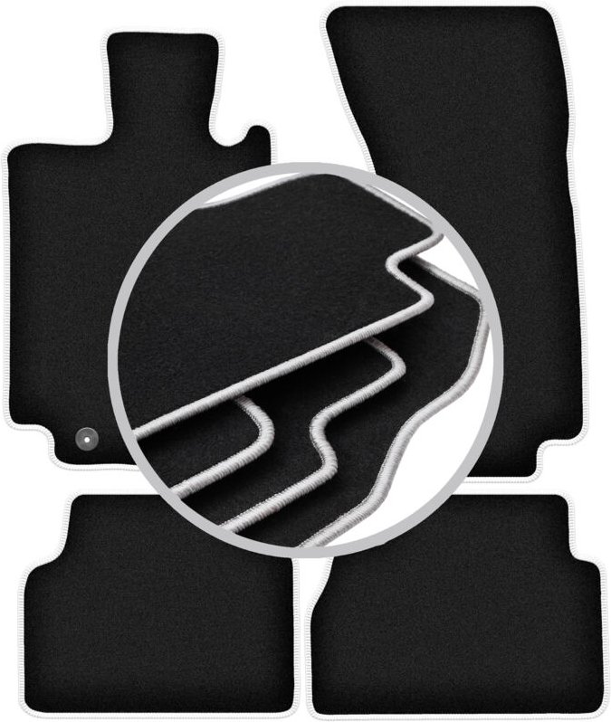 CARLUX-SILVER Autofußmatten für: Mercedes S W220 4Matic kurz (1998-2005)