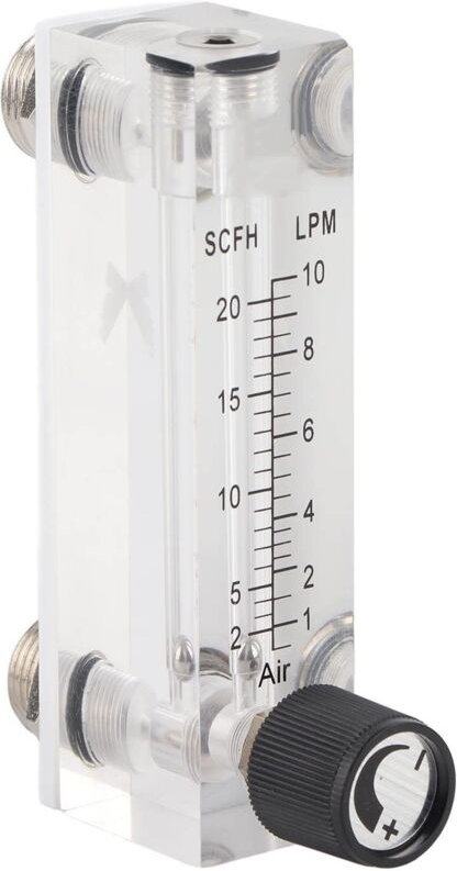 Zoternen - Gasdurchflussmesser, LZM-6T Durchflussmesser, Acrylplexiglas Einstellbarer Plattentyp Gasdurchflussmesser Tes...