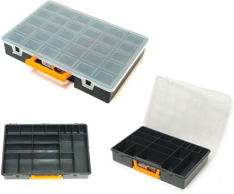 Dema - Sortimentskasten Sortierkasten Kleinteilemagazin Sortimentskoffer 18 Fächer