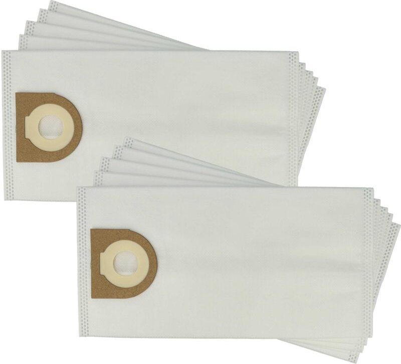 10x Staubbeutel kompatibel mit Cleancraft flexCAT 16 h Staubsauger - Mikrovlies, 28,3cm x 14,5cm Weiß - Vhbw