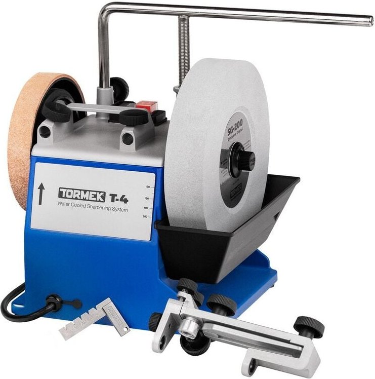 Tormek - T4 Nassschleifmaschine + SE-77 Vorrichtung + SQ-90 Winkelhaken 421370/1