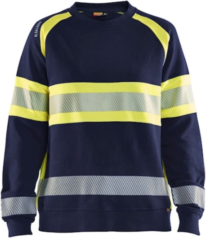 Hochsichtbarer Arbeitssweat für Damen 3409 – Marine/Gelb L