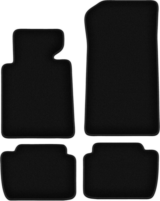 BASIC schwarze Veloursmatten für: BMW 3 E46 Kompakt, Coupé, Limousine, Kombi, Touring (1998-2007)