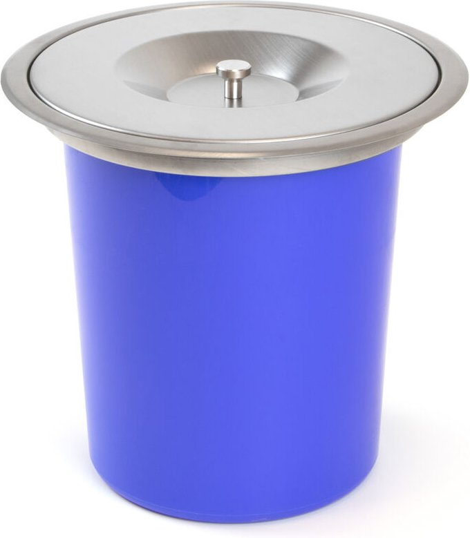 EinbauabfallRecyclingbehälterRycycle für die KüchenarbeitsPlattenstärke, 1 Recyclingbehälter5 Liter, Edelstahl und Kunst...