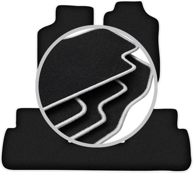 CARLUX-SILVER Autofußmatten für: Saab 9-5 I Kombi, Limousine (1997-2009)