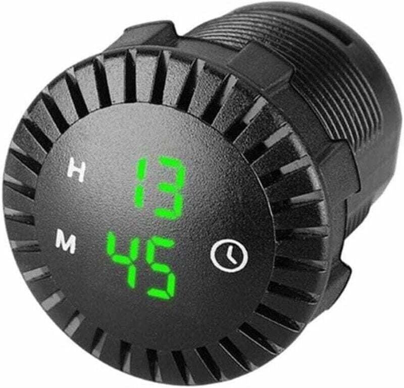 Thumbnail - Ulisem Auto-LED-Uhr, Touch-Uhr, wasserdicht, Auto-Digitaluhr, 12 V/24 V, Mini-LED-Digitaluhr, Mini-Motorraduhr, 2,01 Zol...