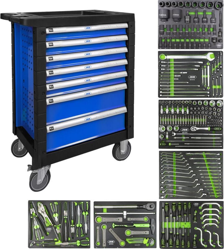 JBM54239 Werkzeugwagen mit 7 Schubladen blau - Spezial-LKW