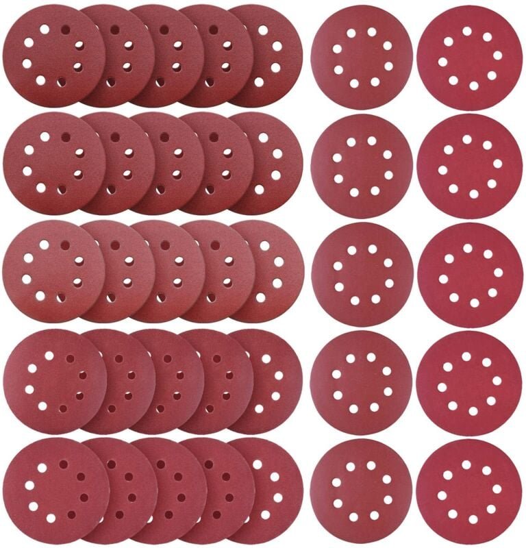 35 Stück 125 mm Schleifscheiben Schleifpapier 320/400/800/1000/1200/1500/2000 Körnung zum Schleifen/Polieren/Entrosten f...