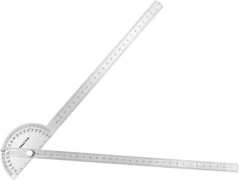 Thumbnail - 0-180 Grad Rundkopf-Winkelmesser, Multifunktionaler Winkelmesser aus Edelstahl, Rundkopf-Winkelmesser Ingenieur-Winkelme...