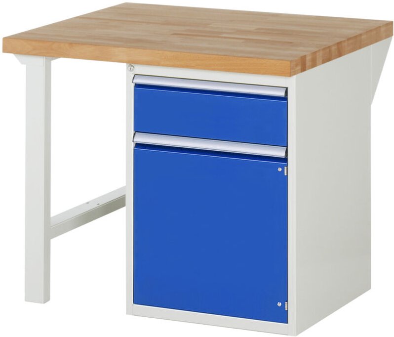 Werkbank 7502A1, B1000xT900xH890mm, 1x Schublade-TA, 1x Tür - RAU