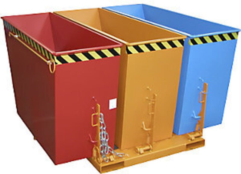 Bauer Kippbehälter TRIO, lackiert, Gelborange