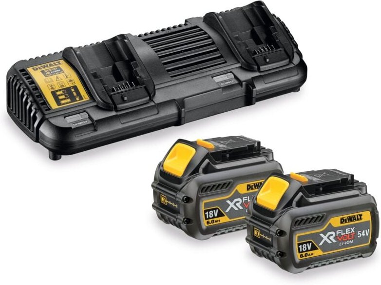 DeWalt FlexVolt Starter-Set 2x Akku 54V /108 Wh (6,0 Ah) + Lader DCB 132