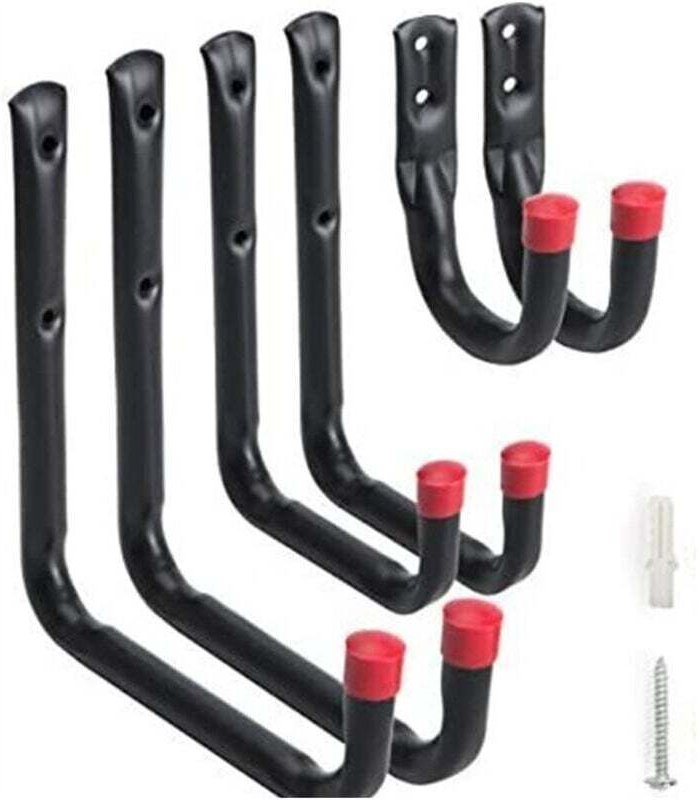 Universal-Garagenhaken, Allzweck-3-stufiges Multifunktions-Wandregal, Türhaken, U-förmige Werkzeugaufbewahrung, Gartenau...