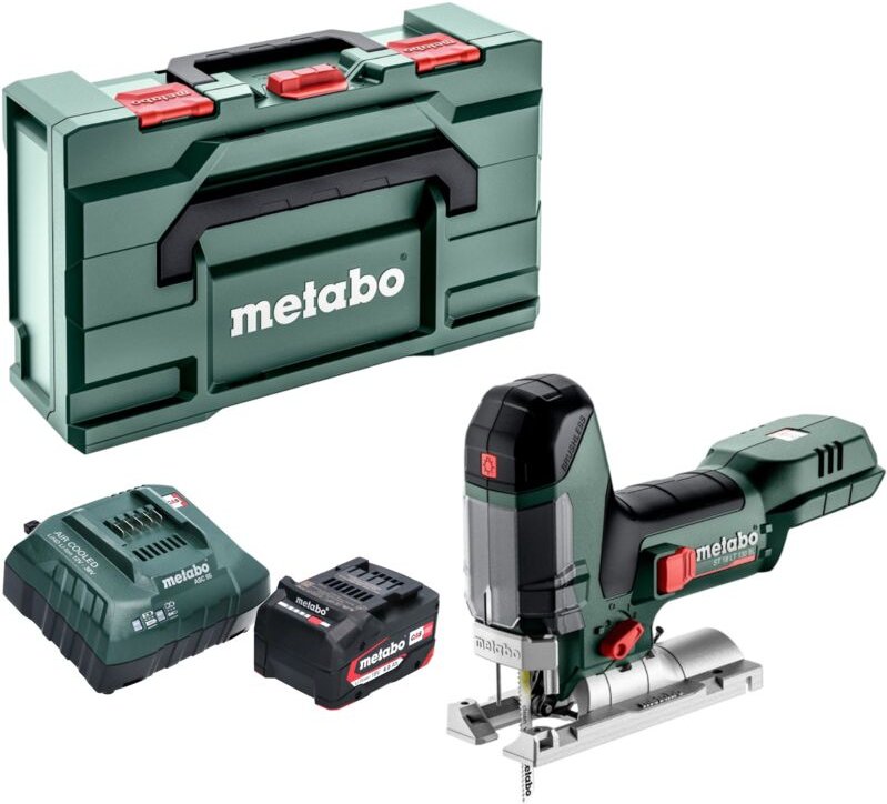 Metabo - st 18 lt 130 bl Akku Stichsäge 18 v 130 mm Brushless + 1x Akku 4,0 Ah + Ladegerät + x