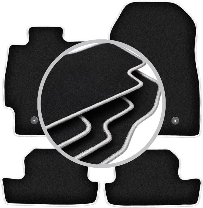 CARLUX-SILVER Autofußmatten für: Toyota GT86 Coupé (2011-)