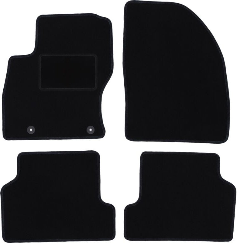 Schwarze Veloursmatten für: Ford Focus MK2 Kombi, Limousine, Fließheck (2004-2011)