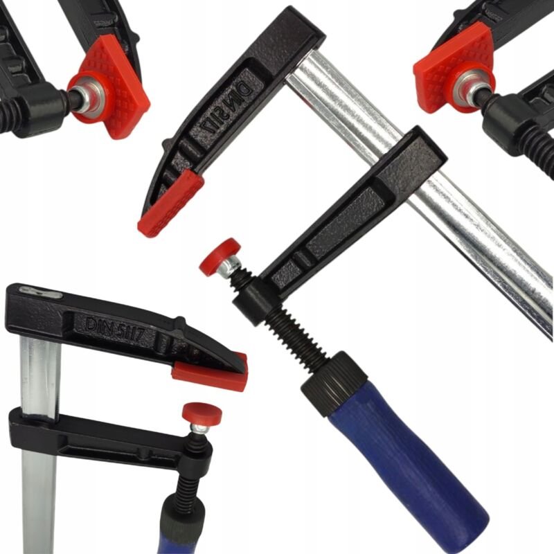 ZIMMERMANNSKLEMME FÜR HOLZ 300x120mm GRIFF TYP F KLEMME WERKSTATT STAHL