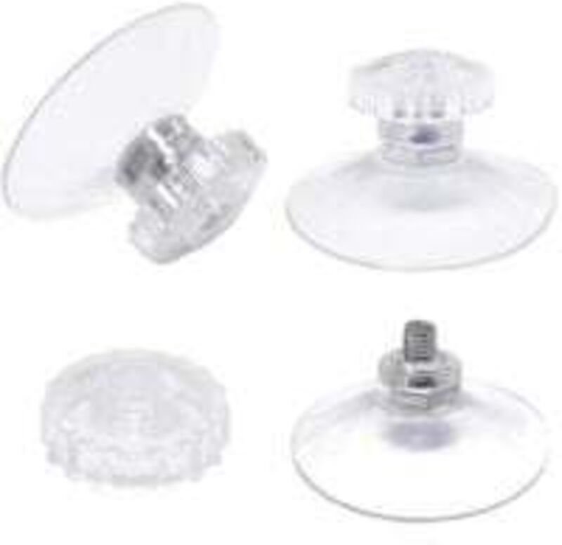 Alovez - Set mit 30 Saugnäpfen mit Gewinde und Rändelmuttern ø 45 mm, transparent, für Auto, Camping, Fenster, Sonnenble...