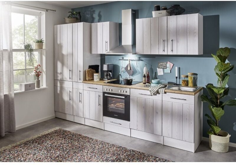 Thumbnail - Küche Küchenzeile Küchenblock Landhaus Lärche Weiß Anton 310 cm Respekta