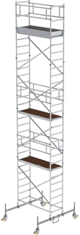 Günzburger Steigtechnik Rollgerüst 0,75 x 1,8 m mit Fahrbalken Plattformhöhe 7,45 m - 154745