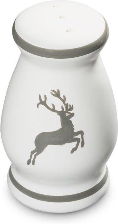 Gmundner Keramik - Grauer Hirsch, Pfefferstreuer bauchig