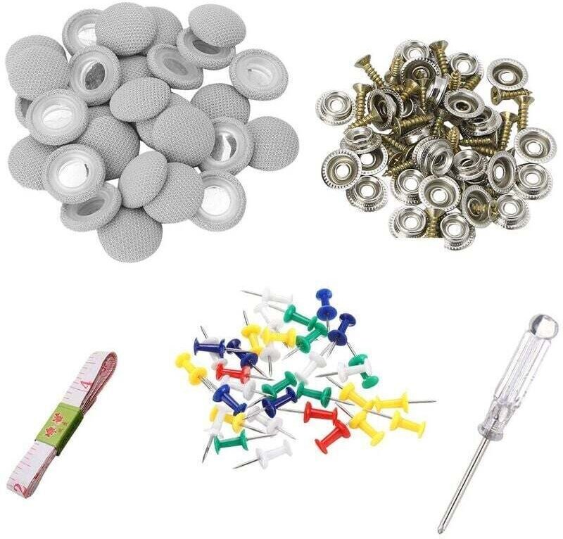 Dolaso - 60-teiliges DIY-Reparaturset für Dachhimmel, Fixierung durchhängender Dachhimmel, Dornschließe, leimlose Schrau...