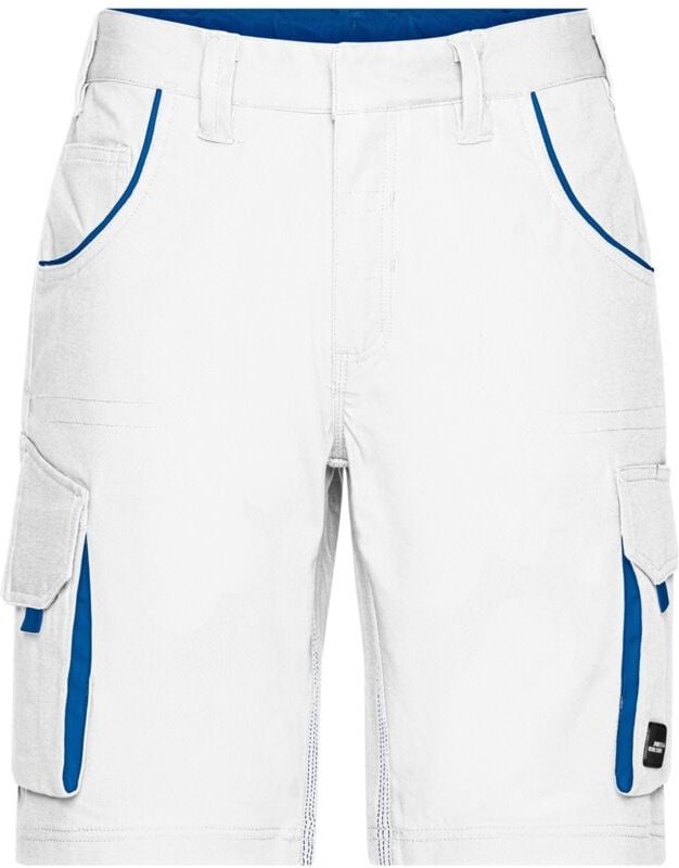 Thumbnail - Bermuda JN872 Gr. 48 white/royal - James&nicholson