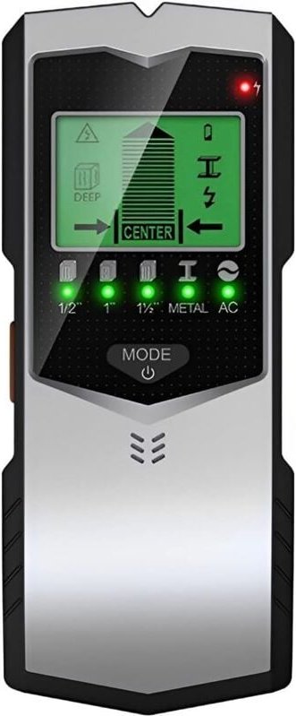 Bolzensucher mit LED-Display-Alarmanzeige, Wandscanner-Sensor zur Erkennung von Metallbolzen an Balkenrohren in der Holz...