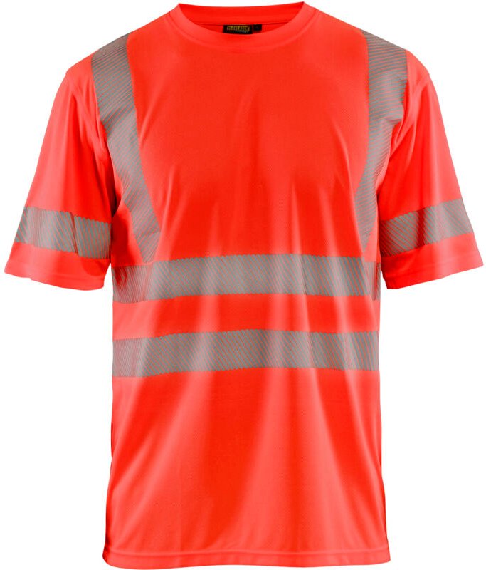 Hochsichtbares Anti-UV-Arbeitsshirt 3420 - Neonrot XXXL