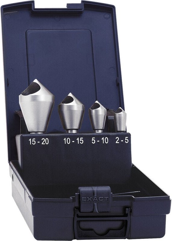 Exact 05426 Querlochsenker-Set 4teilig 5 mm, 10 mm, 15 mm, 20 mm HSS-E Zylinderschaft 1 Set