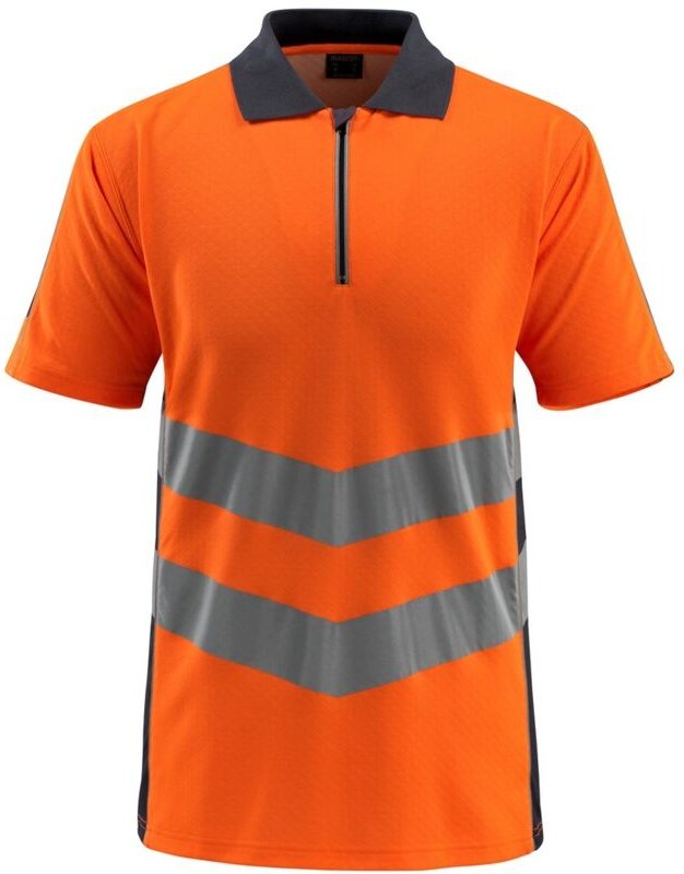 Mascot Warnschutz Polo-Shirt MURTON SAFE SUPREME 50130 Gr. L hi-vis orange/schwarzblau