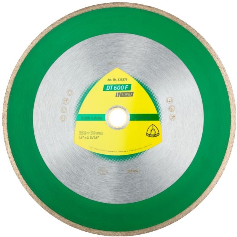 Klingspor DT 600 F Diamanttrennscheiben, 350 x 2 x 30 mm 2 x 7 mm, geschlossener Rand Reduzierring 25,4