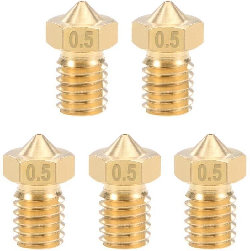 Stück 3D-Druckerdüsen, 0,5 mm, Messingdüsen für 1,75 mm Filament, e3d V5 – V6 3D-Drucker