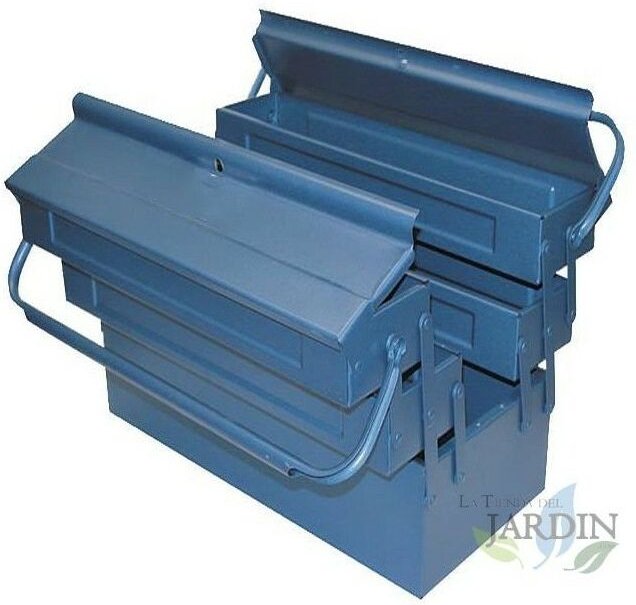 Werkzeugkasten aus Metall 5 Fächer 43x20x21 cm