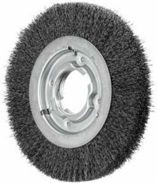 PFERD TOOLS Rundbürste breit ungezopft RBU Ø200x25xvariable Bohrung Stahl-Draht-Ø0,30 Schleifbock