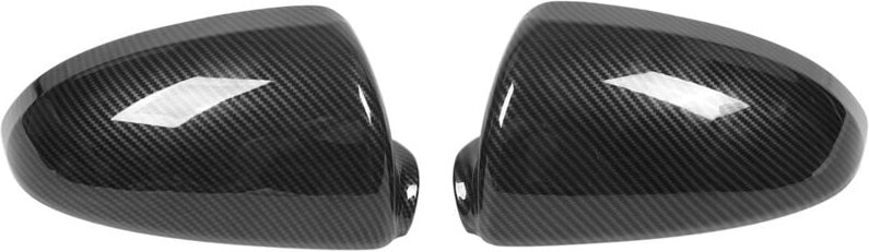 Außenspiegelgehäuse Carbon-Faser-Stil Türseitenspiegel-Abdeckkappe Ersatz für Smart Fortwo W451 2009-2015 Auto-Tuning - ...