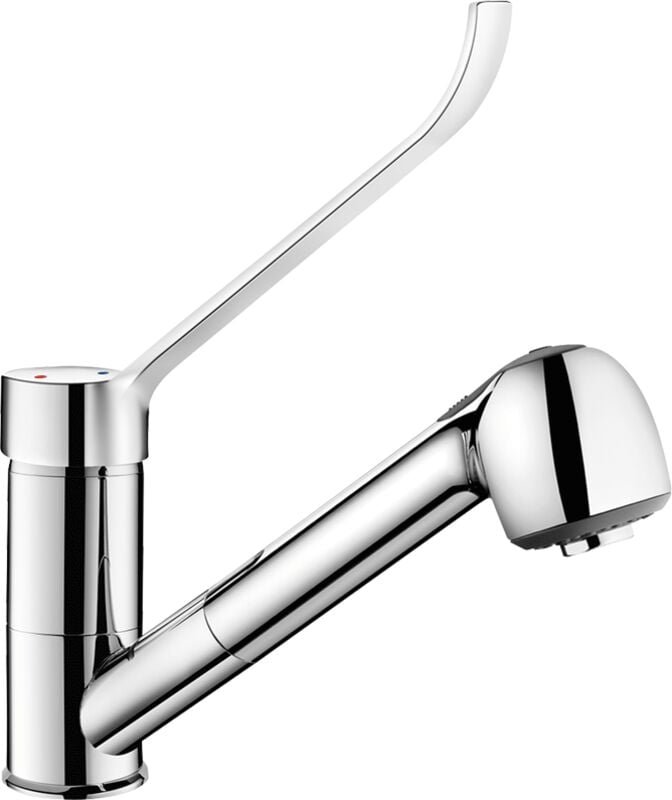 Delabie EHM med. Bereich Schwenkauslauf H105mm, Auszugbr.,Hygienehebel