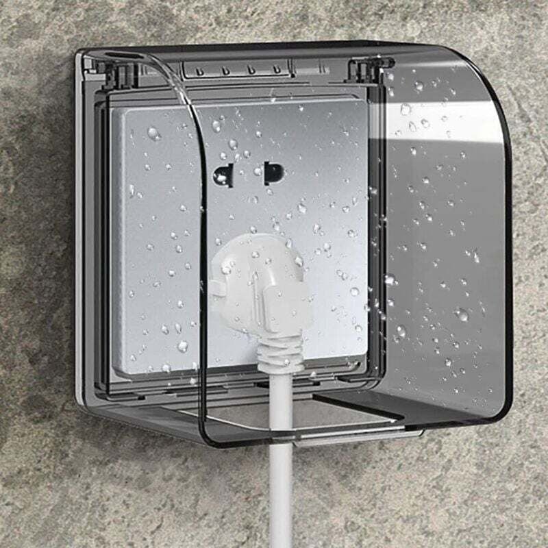 Steckdosenabdeckung Kindersicher 86 Modell Universelle wasserdichte Steckdosenbox 12,2 × 10,8 × 7,3 cm Wasserdichte Auße...
