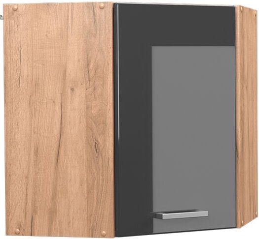 Eckhängeschrank R-Line, Anthrazit Hochglanz, 57 cm, Vicco