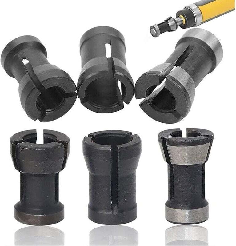 6-teiliger HSS-Spannzangenkopf-Fräser-Adapter-Konverterkopf (6/6,35/8 mm)