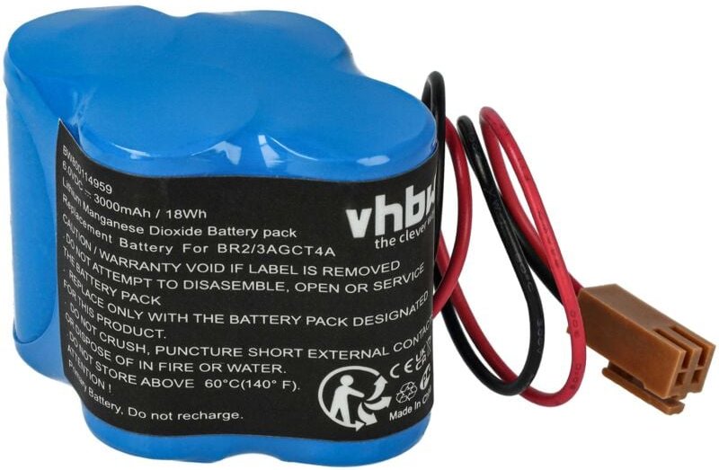 Vhbw - Batterie kompatibel mit Allen Bradley 1747-L511 slc 5/01 Steuereinheit (3000mAh, 6V, Li-Ion)