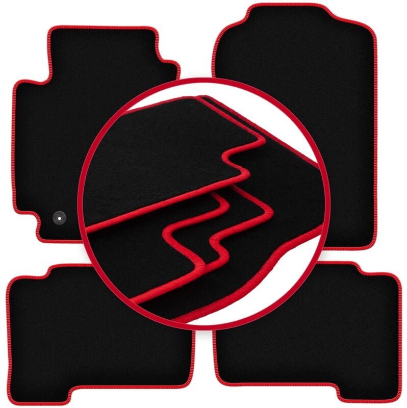 CARLUX-RED Autofußmatten für: Suzuki Grand Vitara II 5-Türer (2005-2014)