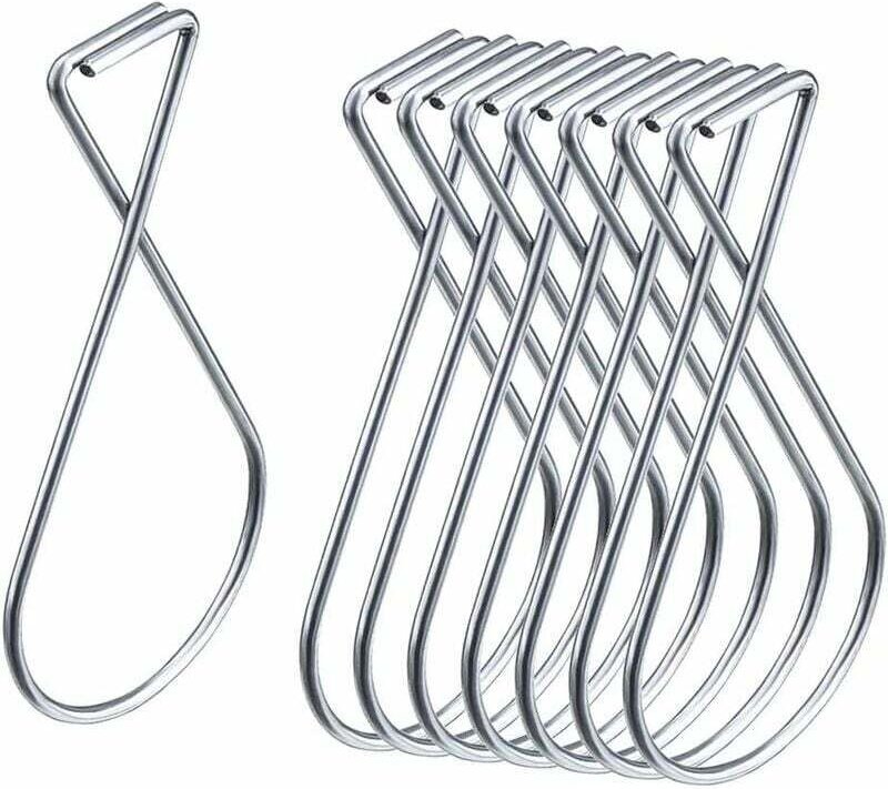 100 Stück 8-förmige Federstahl-Deckenhaken – für abgehängte Decken, Gitterdecken, Zwischendecken – geeignet für Weihnach...