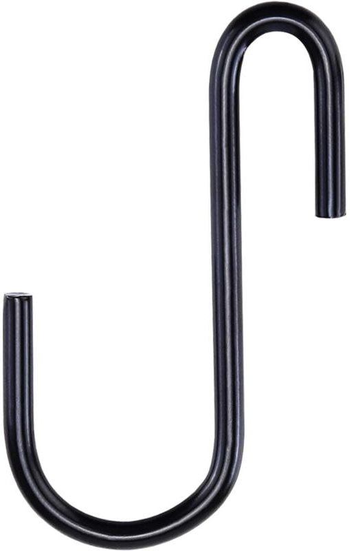 Ahlsen 10er-Pack kleine S-Haken – schwarz beschichtet, zum Aufhängen an robusten Regalen, in der Garage, an Sichtschutzw...