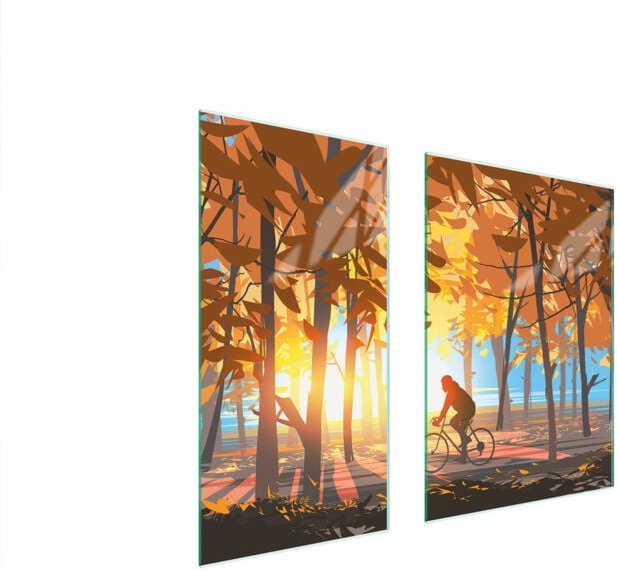 GLASSCHUTZPLATTE BOARD 75x52 FOREST