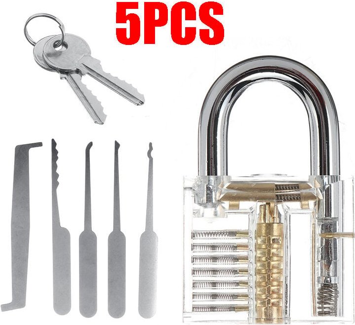 5 Stück Entriegelungs-Schlosser-Praktische Dietrich-Schlüsselextraktor-Vorhängeschloss-Dietrich-Werkzeugsätze