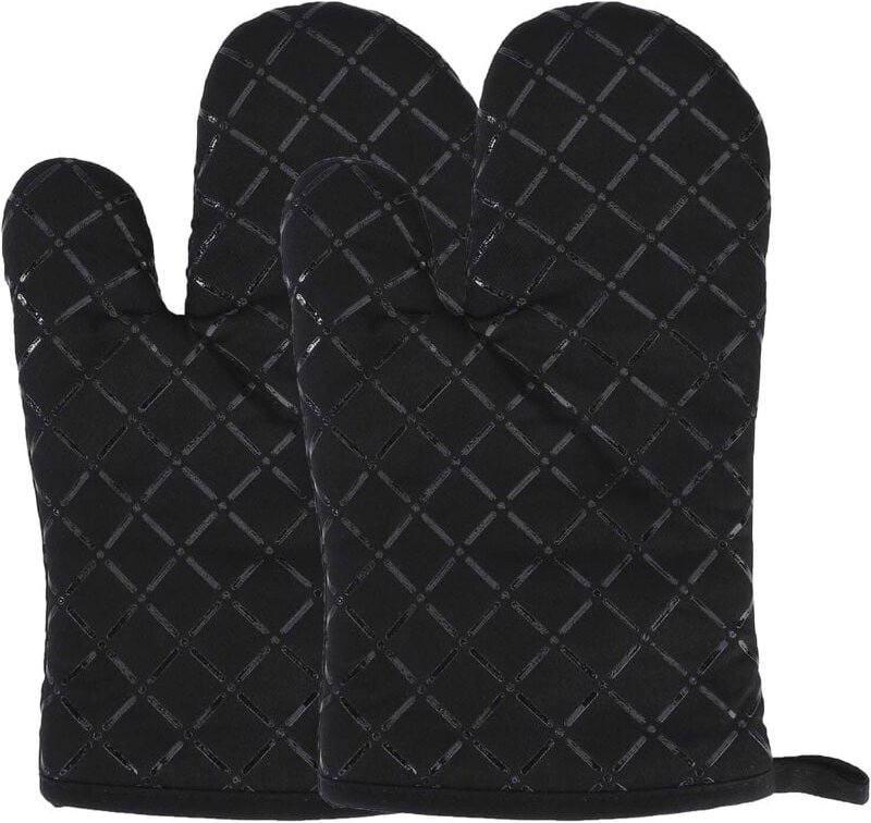 Thumbnail - Shining House - Hitzebeständige Silikon-Ofenhandschuhe, Küchenhandschuhe, rutschfeste Handschuhe zum Kochen, Backen, Mik...
